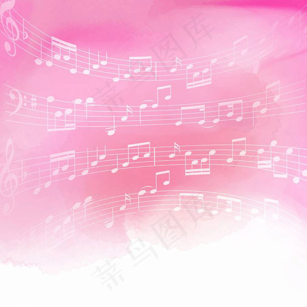 音符水彩背景eps,ai矢量模版下载