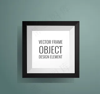 黑色空白方形相框