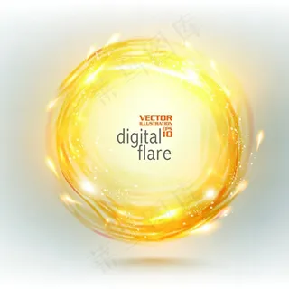 矢量幻彩光环背景