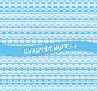 手绘海浪背景