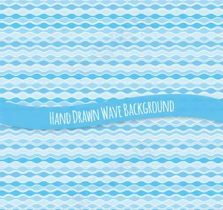 手绘海浪背景