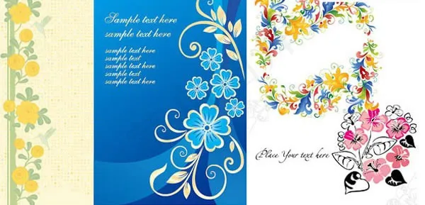 可爱花纹矢量eps,ai矢量模版下载