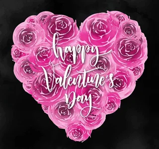情人节玫瑰爱心