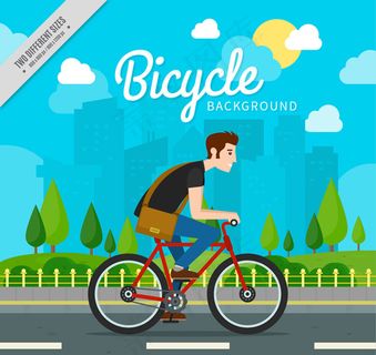 骑单车的城市男子 骑单车的城市男子