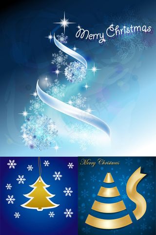 圣诞节蓝色背景