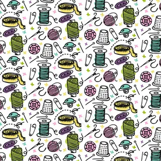 彩色针线无缝背景