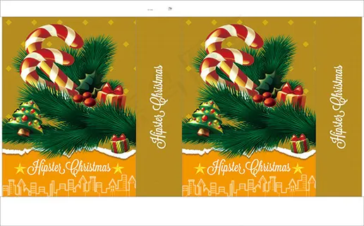 松枝圣诞节手提袋