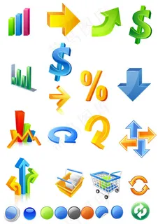 立体矢量图标,免抠元素