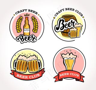 手绘啤酒标签