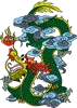 矢量彩色龙纹ai矢量模版下载