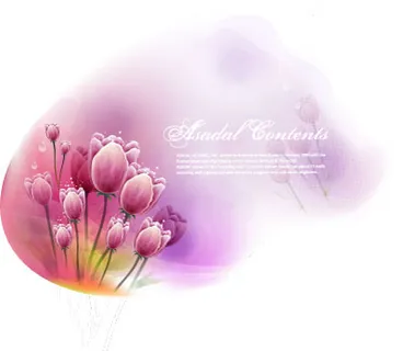 梦幻花朵矢量15