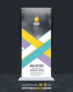 缤纷元素易拉宝