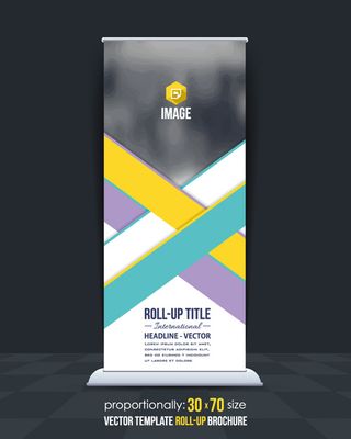 缤纷元素易拉宝