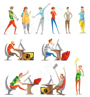 体验VR眼镜人物