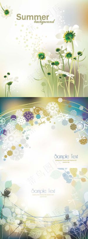 鲜花背景矢量,背景元素