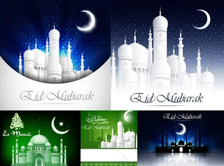 伊斯兰教建筑矢量