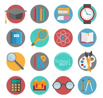 校园元素图标,免抠元素