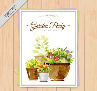 花园派对邀请卡