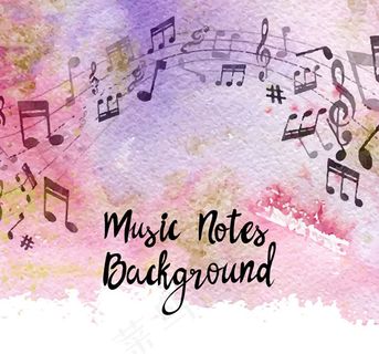 紫色音符背景