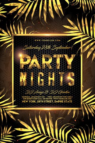 金色时尚派对海报