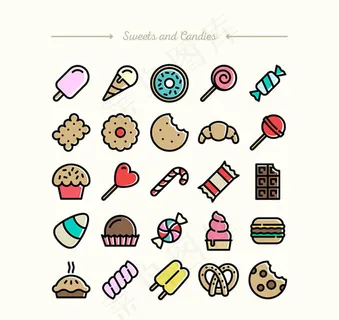 精致甜食图标,免抠元素