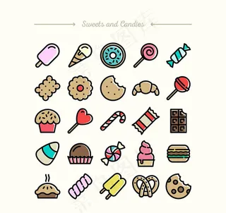 精致甜食图标,免抠元素