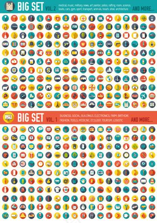 生活圆形图标,免抠元素