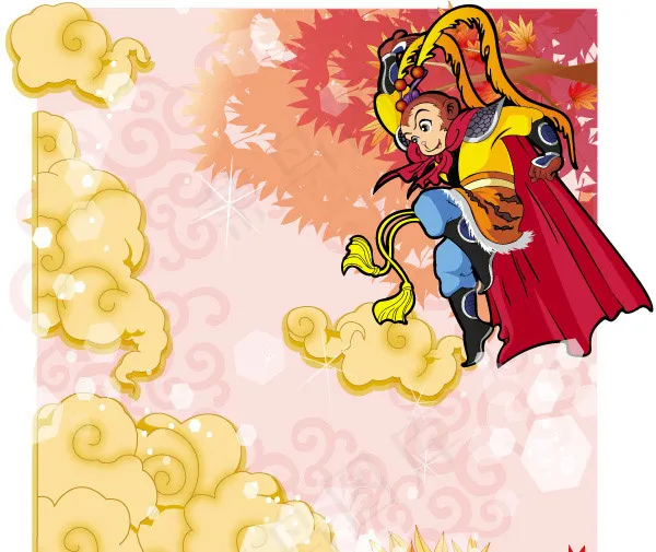 孙悟空卡通矢量ai矢量模版下载