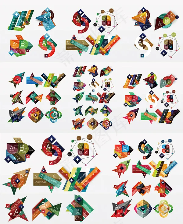 时尚字母标签,免抠元素eps,ai矢量模版下载