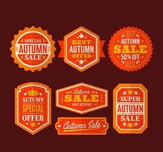 秋季促销标签