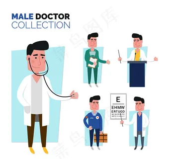 男医务人员矢量