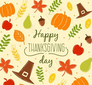 感恩节植物和蔬果