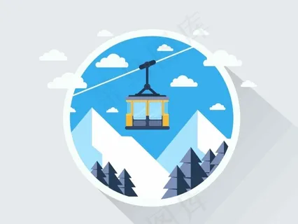 缆车图标,免抠元素