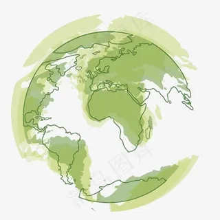 绿色环保地球球形