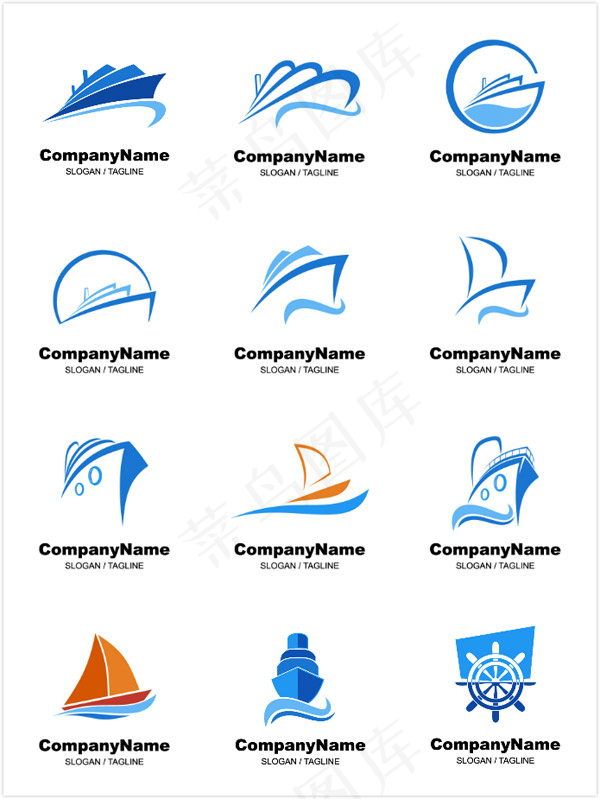 轮船船舶LOGO(1599X1600)eps,ai矢量模版下载