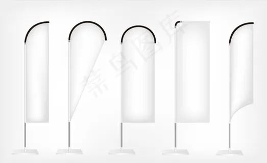 空白旗帜标语牌