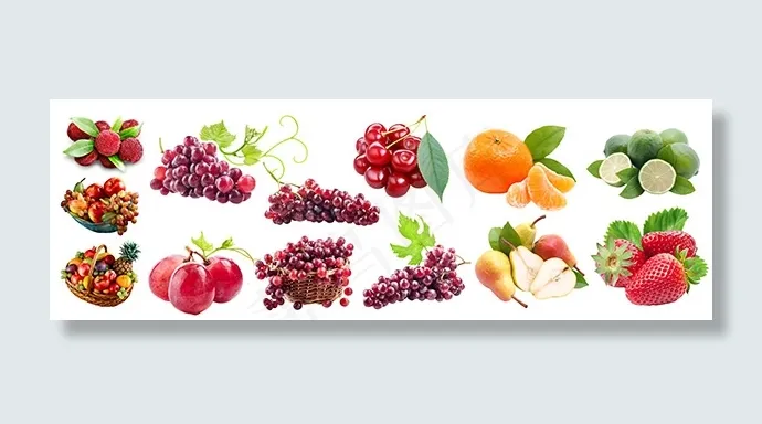 水果元素(17717X5906(DPI:300))psd模版下载