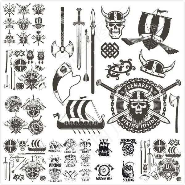 海盗主题矢量eps,ai矢量模版下载