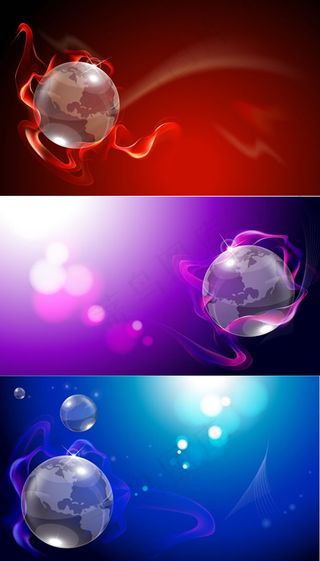 地球幻影流线背景,背景元素