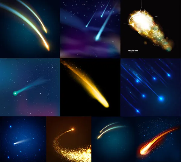 唯美的流星矢量(500X501)eps,ai矢量模版下载
