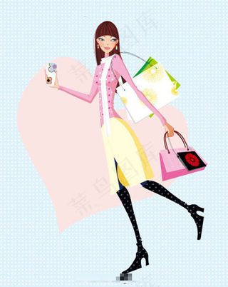 时尚购物美女