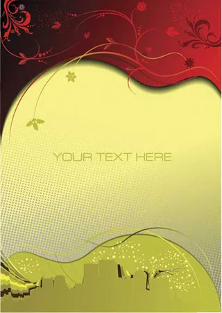 花纹花朵背景,背景元素