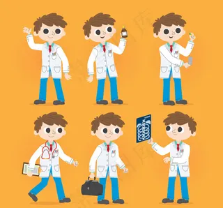 创意男医生动作