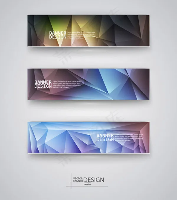 立体几何BANNERSeps,ai矢量模版下载