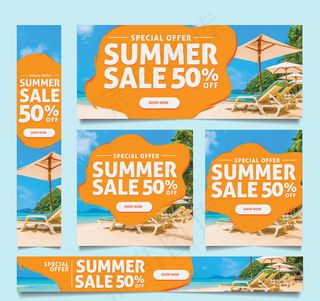 沙滩促销banner