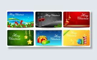 动感线条圣诞贺卡