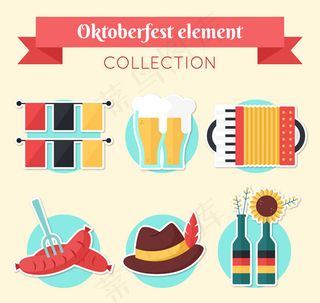 创意啤酒节贴纸