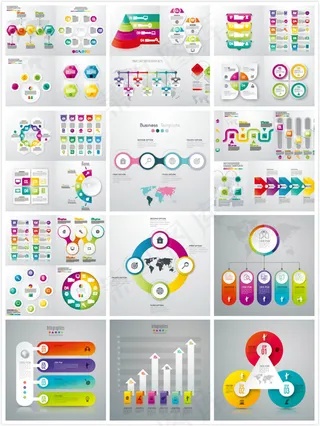 信息商务图表,背景元素