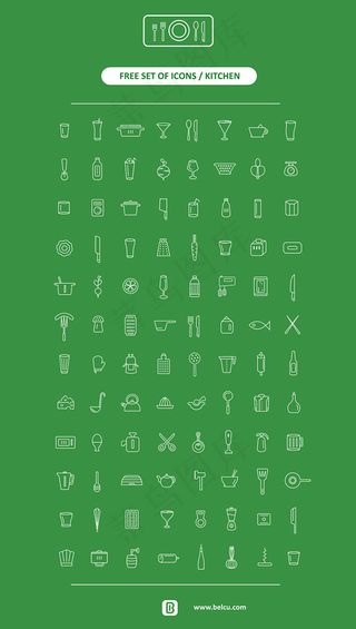 时尚线性图标,免抠元素