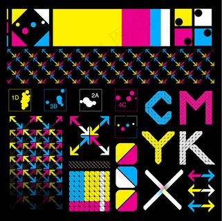 CMYK箭头图标,免抠元素